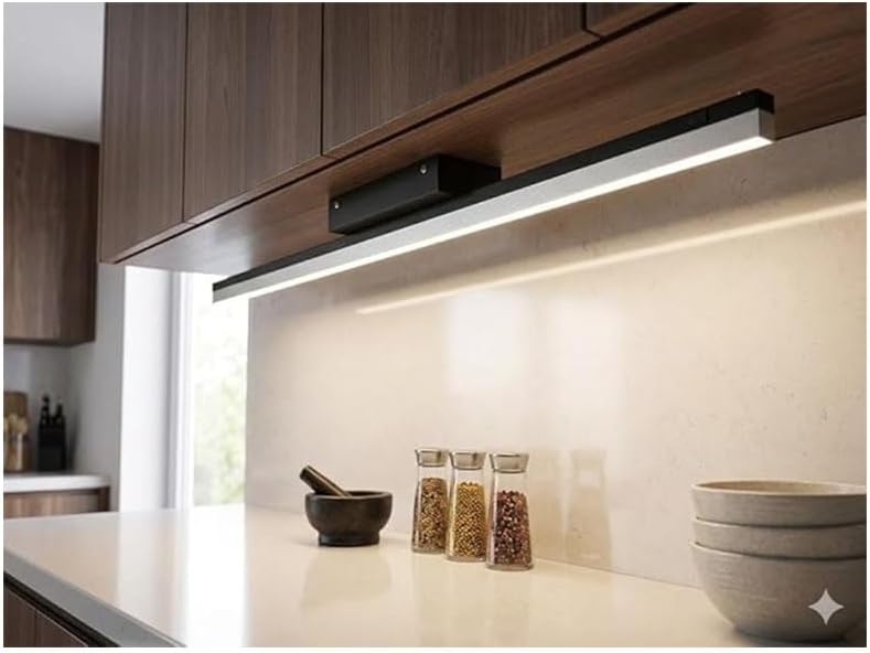 60cm LED Linear Light Bar, Black Finish, Wall Mounted Decorative Lighting for Home Decor