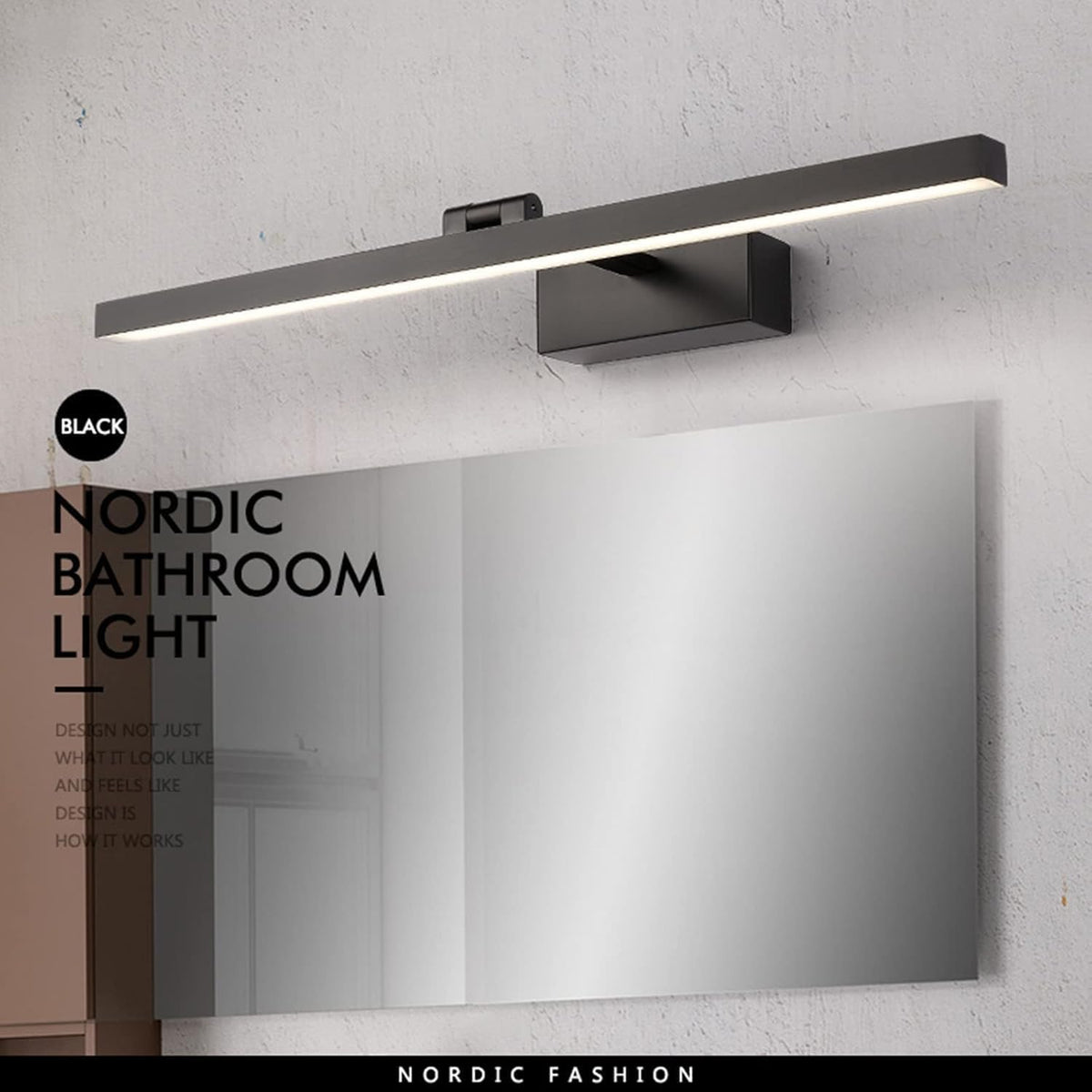 Bathroom Mirror Lamps European Style Hardware Acrylic Mirror Front Light Creative Simple Home Hotel Apartment Bathroom Bathtub & Dresser