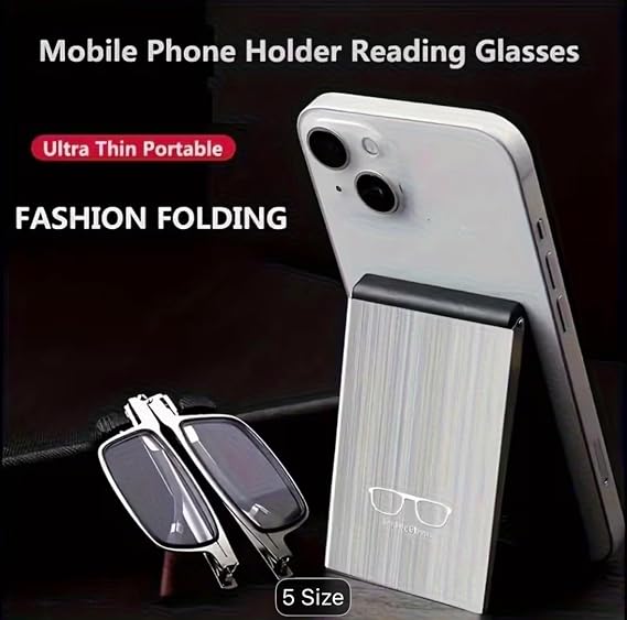 Portable Foldable Anti-Blue Light Reading Glasses for Men & Women-نظارات قراءة قابلة للطي ومضادة للضوء الأزرق للرجال والنساء