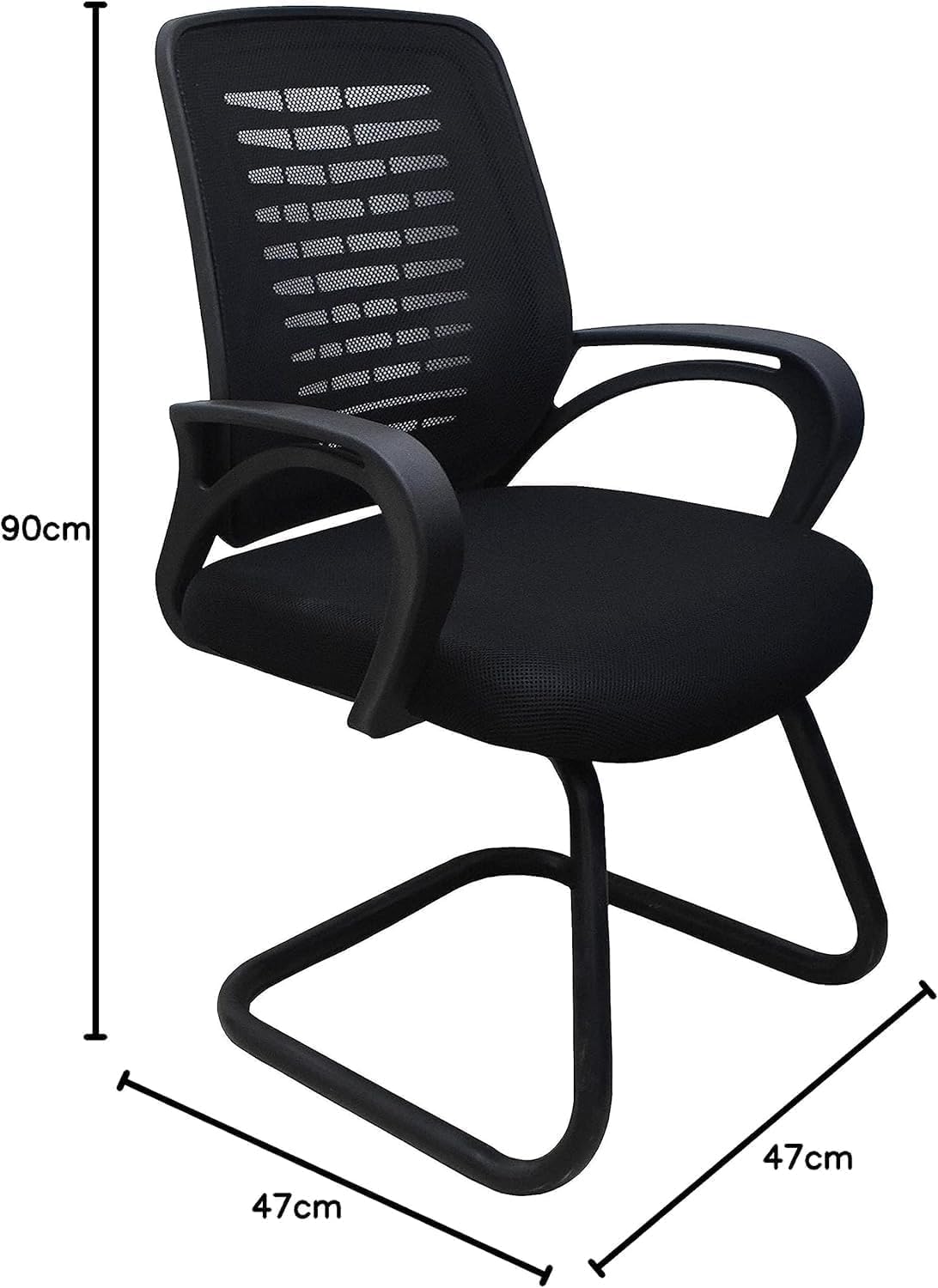 Medical mesh office waiting chair - black - كرسي انتظار مكتبي شبكي طبي - أسود
