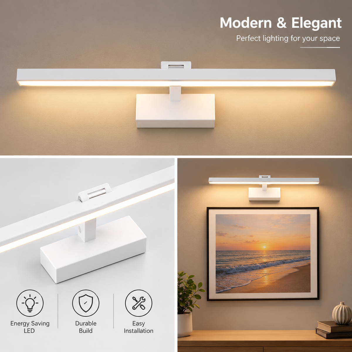 Bathroom Mirror Lamps European Style Hardware Acrylic Mirror Front Light Creative Simple Home Hotel Apartment Bathroom Bathtub & Dresser