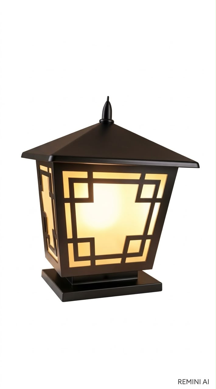 Traditional Japanese Pagoda Outdoor Pillar Light