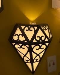 Modern Diamond Filigree Wall Light