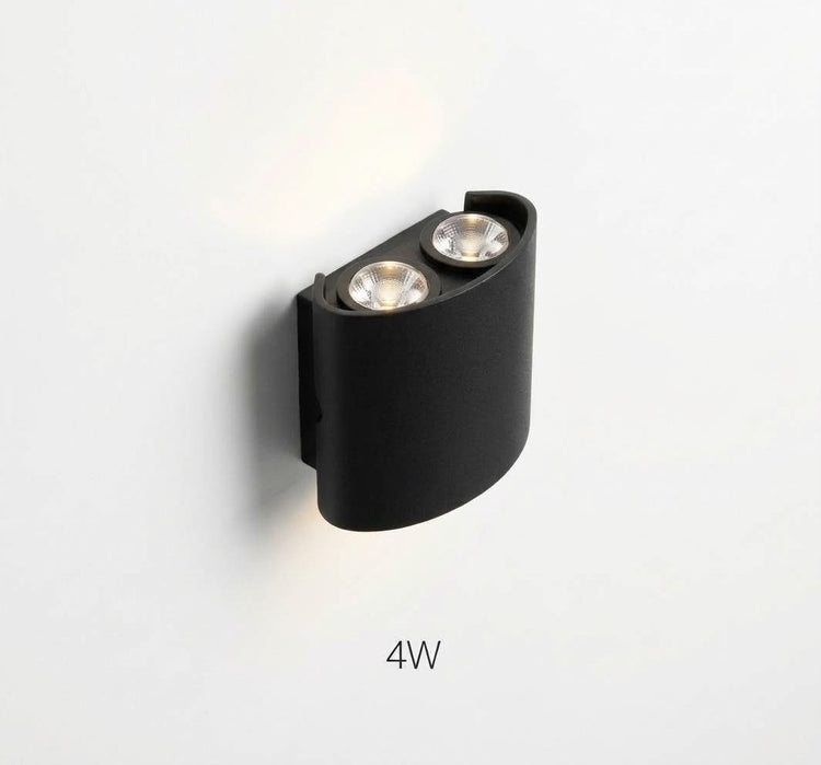 Modern Black Up & Down Wall Light – 4W