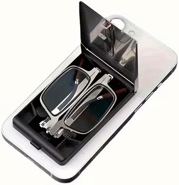 Portable Foldable Anti-Blue Light Reading Glasses for Men & Women-نظارات قراءة قابلة للطي ومضادة للضوء الأزرق للرجال والنساء