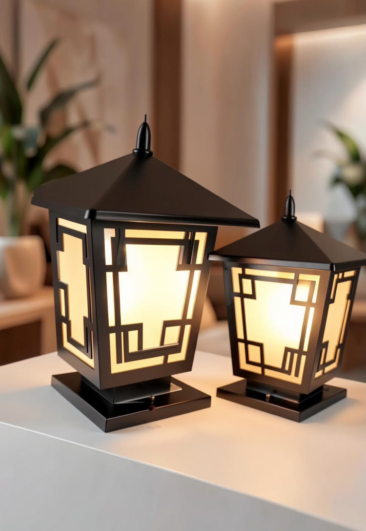 Traditional Japanese Pagoda Outdoor Pillar Light