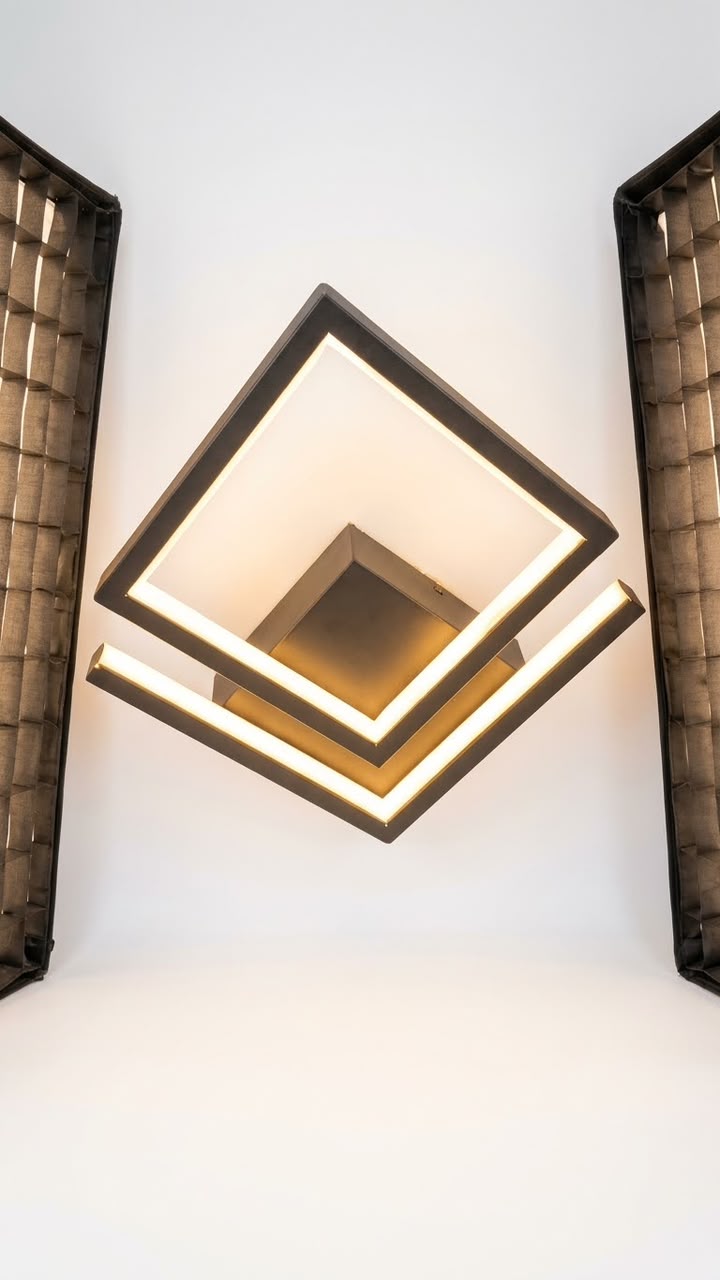Modern Luxury Double Square Pendant Design