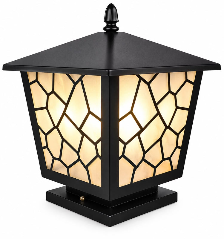 Modern Mosaic Web Outdoor Pillar Light