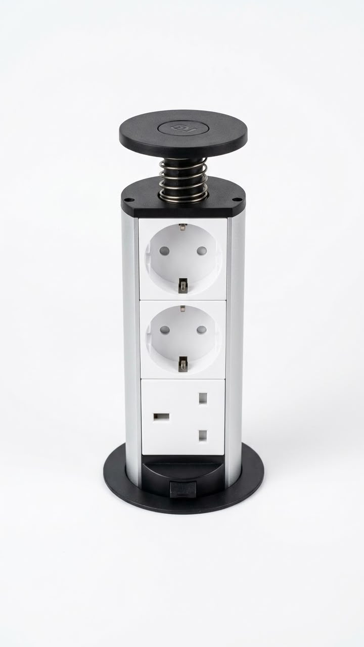 Smart Pop-Up Desk Power Outlet Column